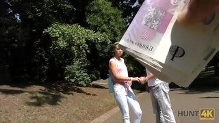 HUNT4K. Perfectum, et rasit et pussy stricta asinum venit in manus venator